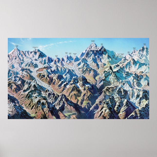 "Nepal: 1963/heute - Mt. Everest Region Panorama Poster (Front)