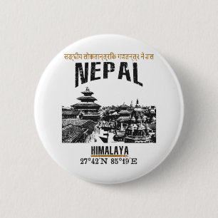 Nepal 6 Cm Round Badge