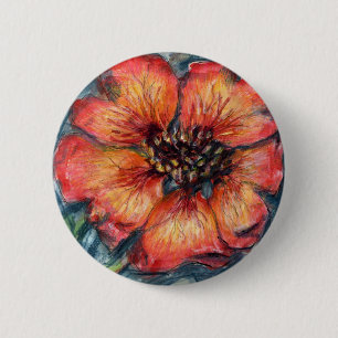 Nepal Cinquefoil Flower 6 Cm Round Badge