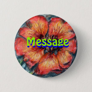 Nepal Cinquefoil Flower Message 6 Cm Round Badge