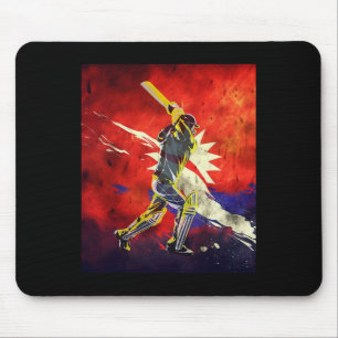 Nepal Cricket Jersey Cricket Flag Of Nepal 1  Mouse Pad