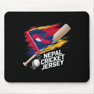 Nepal Cricket Jersey Cricket Flag Of Nepal 4 Mouse Pad