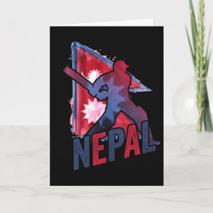 Nepal Cricket Jersey Nepali Flag Supporter Cricket Card