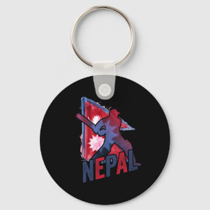 Nepal Cricket Jersey Nepali Flag Supporter Cricket Key Ring