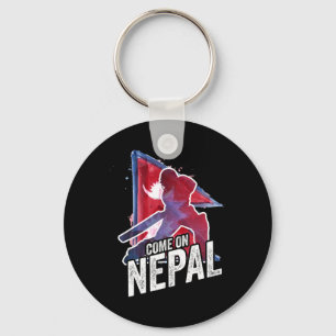 Nepal Cricket Jersey Nepali Flag Supporter Cricket Key Ring