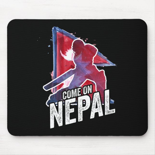 Nepal Cricket Jersey Nepali Flag Supporter Cricket Mouse Pad (Front)