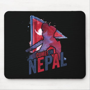 Nepal Cricket Jersey Nepali Flag Supporter Cricket Mouse Pad