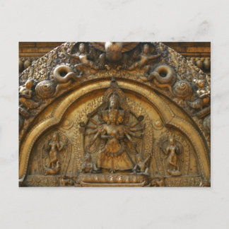 Nepal Deity Carving Postcard