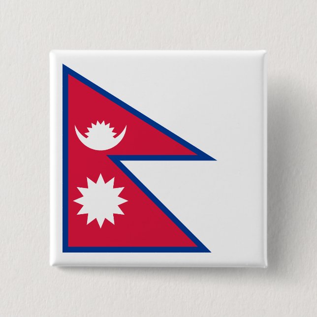 Nepal Flag 15 Cm Square Badge (Front)