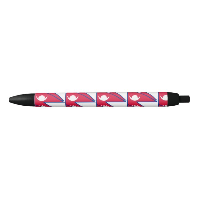 Nepal Flag Black Ink Pen (Front)