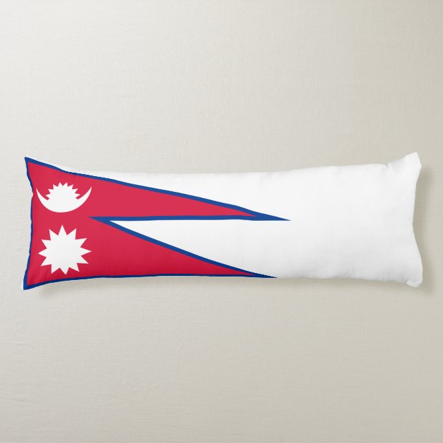 Nepal Flag Body Cushion (Front)