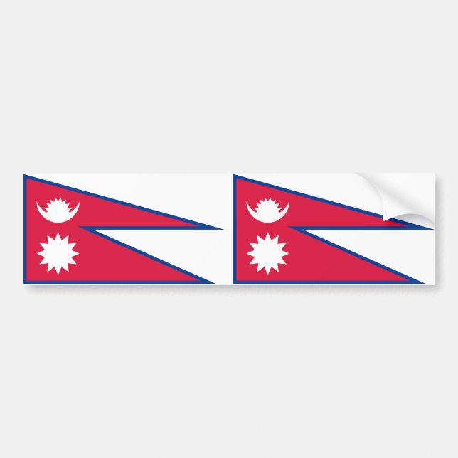 Nepal Flag Bumper Sticker (Front)