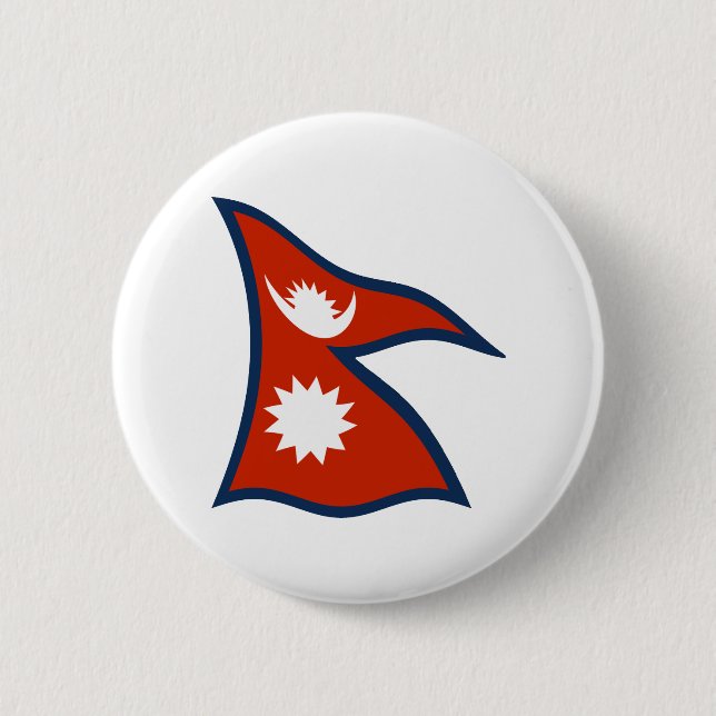 Nepal Flag Button (Front)