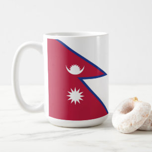 Nepal flag coffee mug