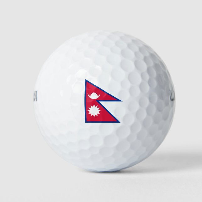 Nepal Flag Golf Balls (Front)