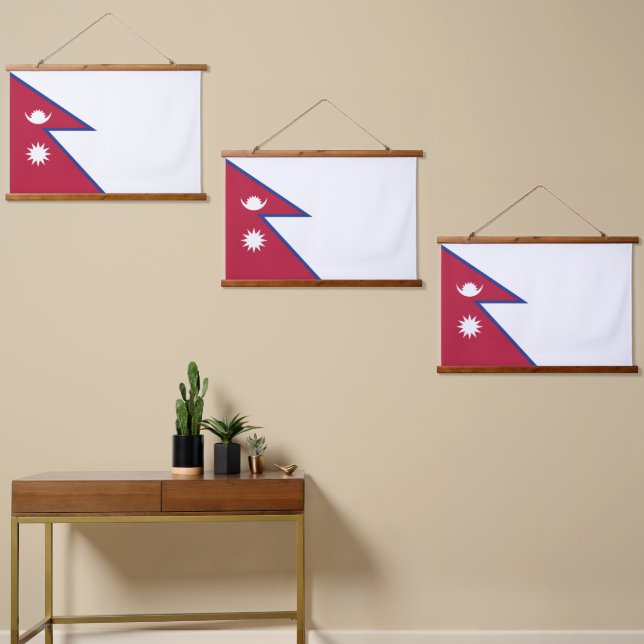 Nepal flag hanging tapestry (Asymmetrical)