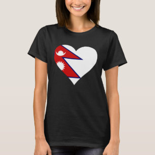 Nepal Flag Heart Nepal Gifts Love Nepal Pullover H