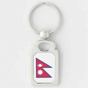 Nepal Flag Key Ring