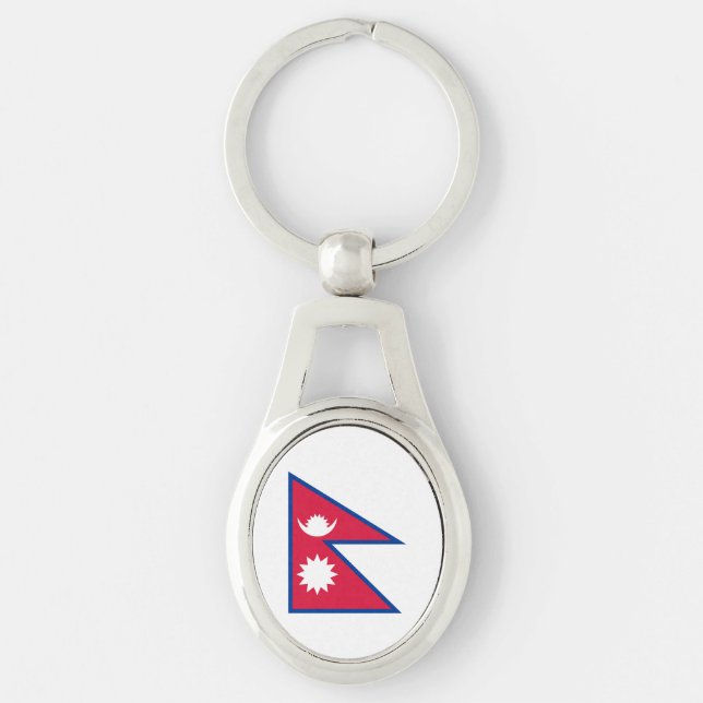 Nepal Flag Key Ring (Front)