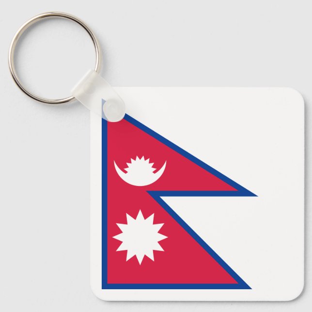 Nepal Flag Key Ring (Front)