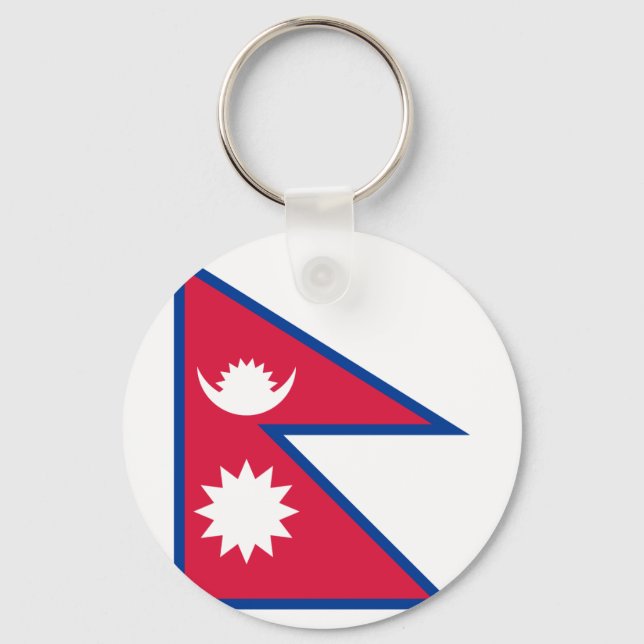 Nepal Flag Key Ring (Front)