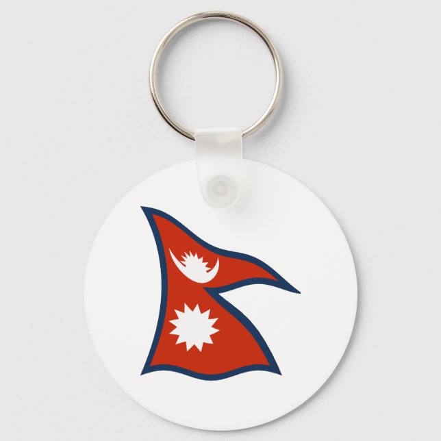 Nepal Flag Keychain (Front)