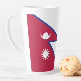 Nepal flag latte mug
