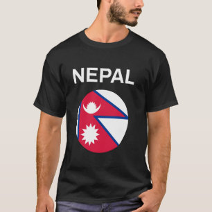 Nepal Flag Modern T-Shirt