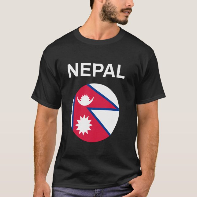 Nepal Flag Modern T-Shirt (Front)