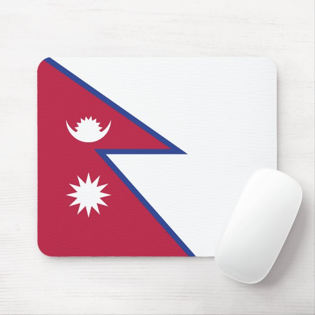Nepal flag mouse pad (With Mouse)