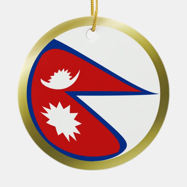 Nepal Flag Ornament (Front)