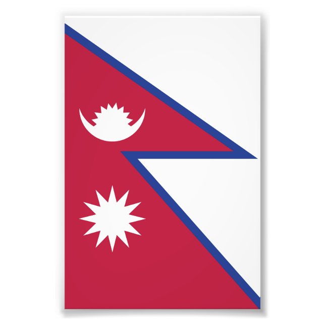 Nepal flag photo print (Front)
