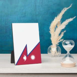 Nepal flag plaque