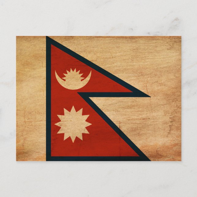 Nepal Flag Postcard (Front)