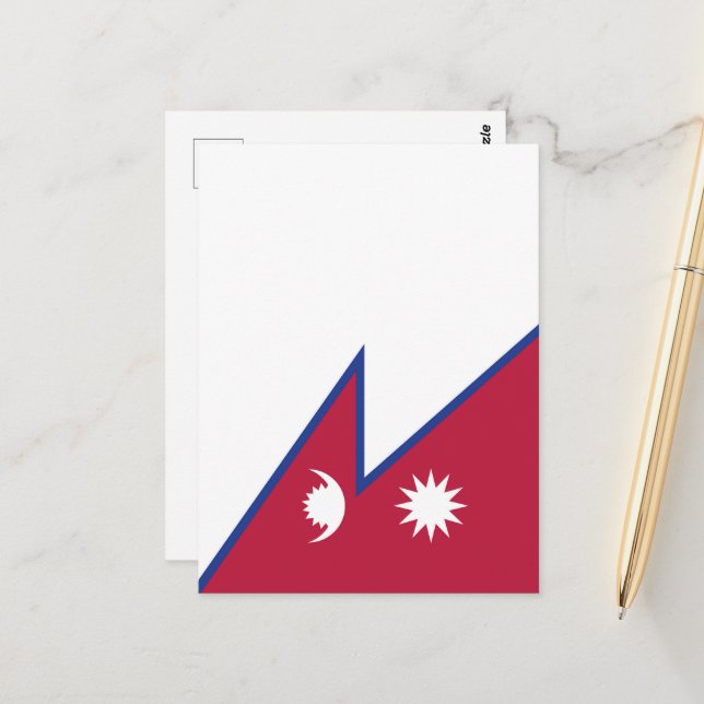 Nepal flag postcard (Front/Back In Situ)