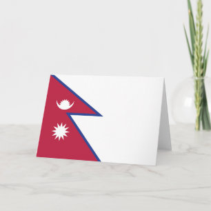 Nepal flag thank you card