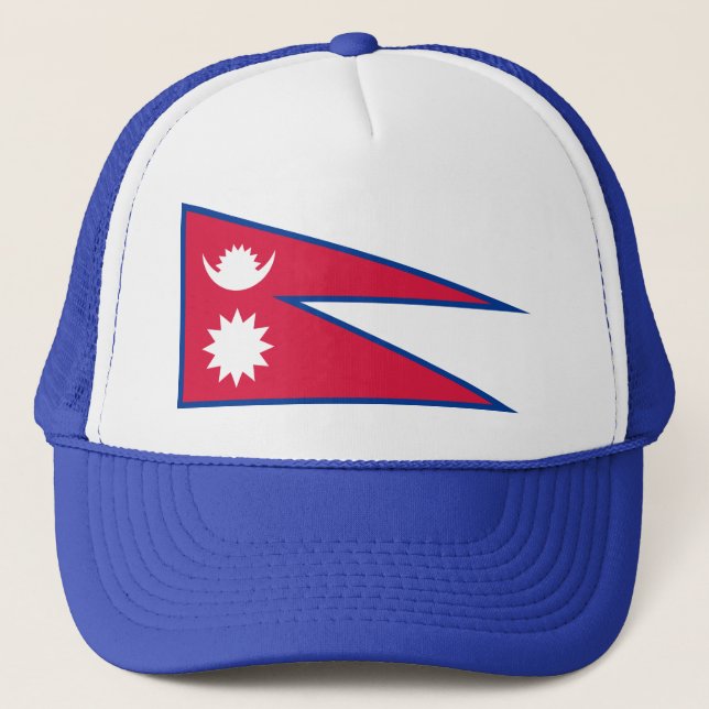 Nepal Flag Trucker Hat (Front)