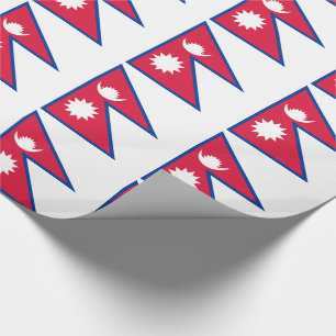 Nepal Flag Wrapping Paper