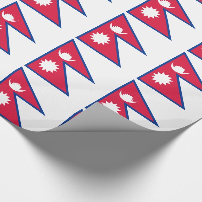 Nepal Flag Wrapping Paper (Corner)