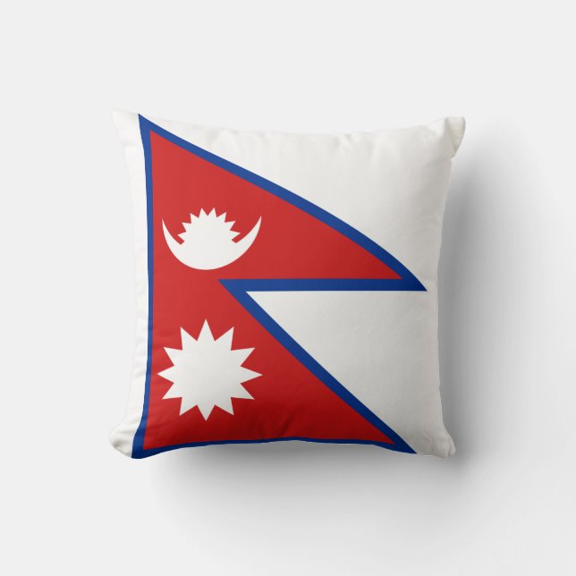Nepal Flag x Flag Pillow (Front)