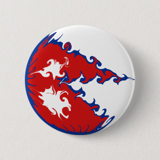 Nepal Gnarly Flag 6 Cm Round Badge