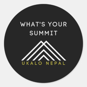 Nepal Hiking Climbing Apparel Classic Round Sticker