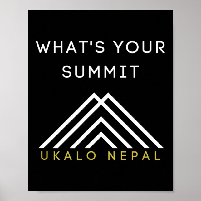 Nepal Hiking Climbing Apparel  Poster (Front)