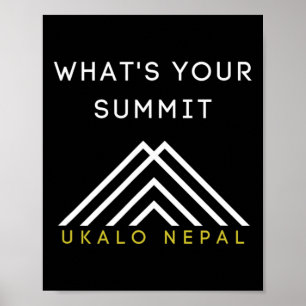 Nepal Hiking Climbing Apparel Poster