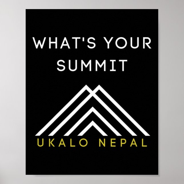 Nepal Hiking Climbing Apparel  Poster (Front)
