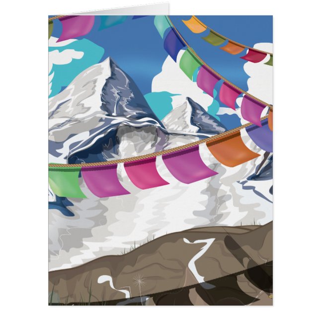 Nepal Himalayan Prayer Flags Travel poster (Front)
