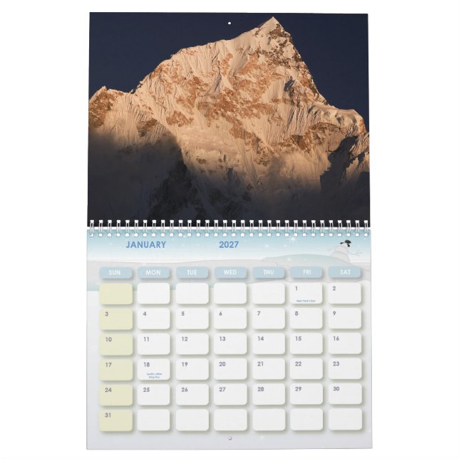 Nepal Himalayas Calendar (Jan 2027)