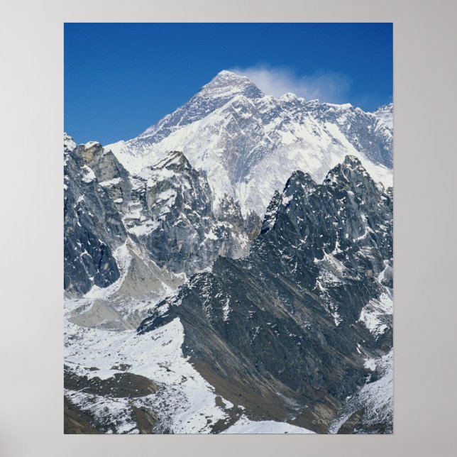 Nepal, Himalayas, view of Mt Everest from Gokyo Poster (Front)