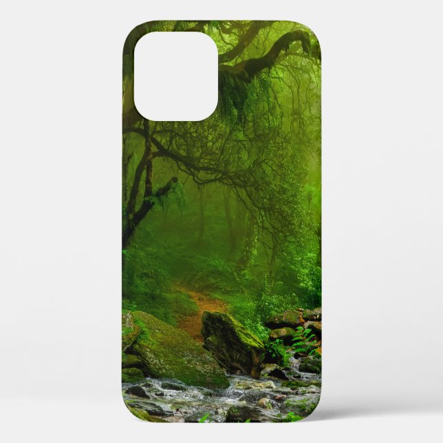 Nepal jungle with riverjungle,forest,ground,river, Case-Mate iPhone case (Back)