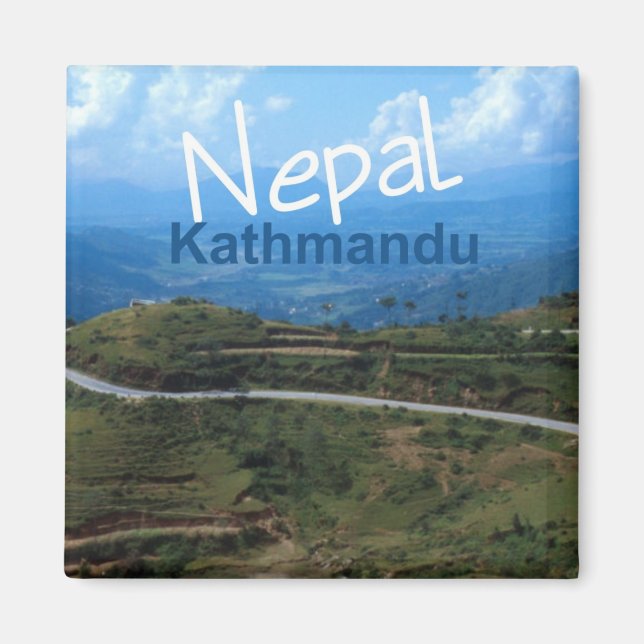 Nepal Kathmandu Travel Souvenir Fridge Magnet (Front)